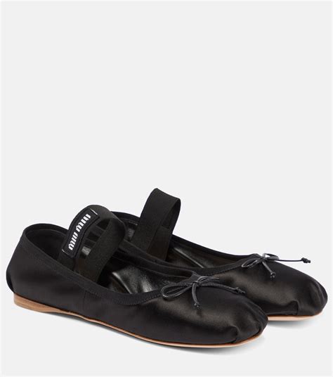 miu miu satin ballet flat|ballet flats worth money.